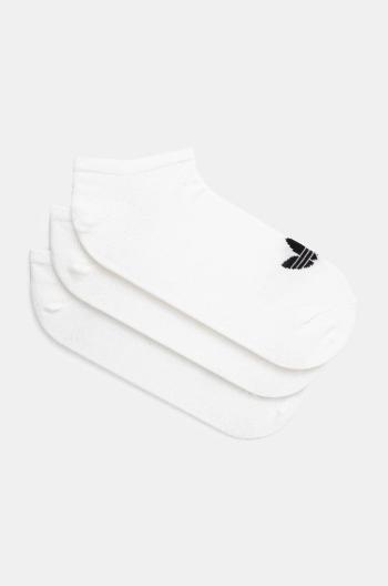 Ponožky adidas Originals Trefoil Liner 3-pack bílá barva, S20273-white