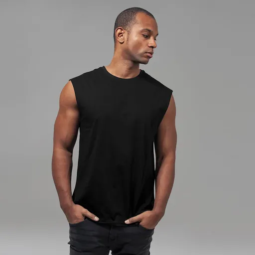 Urban Classics Open Edge Sleeveless Tee black - XXL