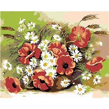 Malování podle čísel - Vlčí mák a kopretiny (HRAmal00093nad)