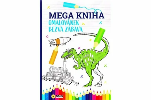 Mega kniha omalovánek-Modrá