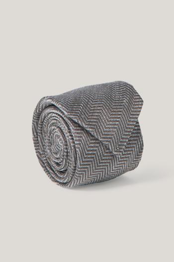 KRAVATA GANT SILK LINEN HERRINGBONE TIE DRY SAND