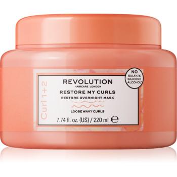 Revolution Haircare My Curls 1+2 Restore My Curls noční regenerační maska pro vlnité vlasy 220 ml