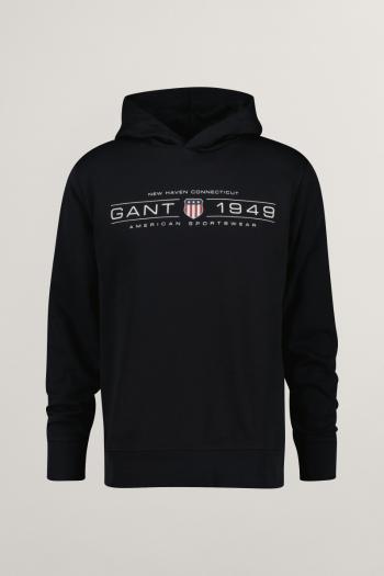 MIKINA GANT GRAPHIC HOODIE BLACK