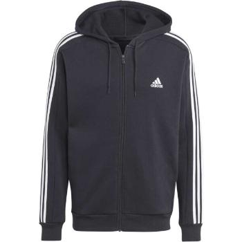 adidas 3-STRIPES FULL-ZIP HOODIE Pánská mikina, černá, velikost