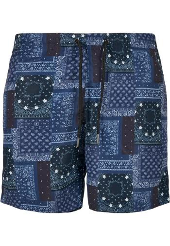 Urban Classics Pattern Swim Shorts navy bandana aop - XS