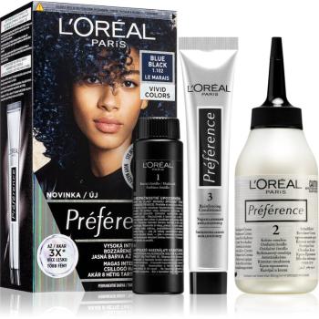 L’Oréal Paris Préférence Vivids hajfesték árnyalat 1.102 blue black 1 db