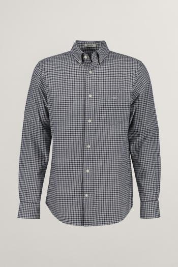 KOŠILE GANT REG MICROCHECK FLANNEL SHIRT LIGHT GREY MELANGE