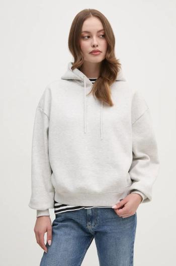 Mikina Calvin Klein Jeans dámská, šedá barva, s kapucí, hladká, J20J224658