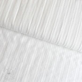 Bavlněná látka VOILE LUREX Stripe white