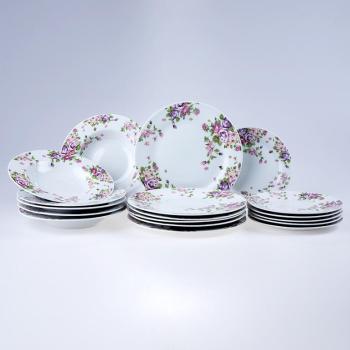 Porcelánová sada talířů BEAUTY 18 ks