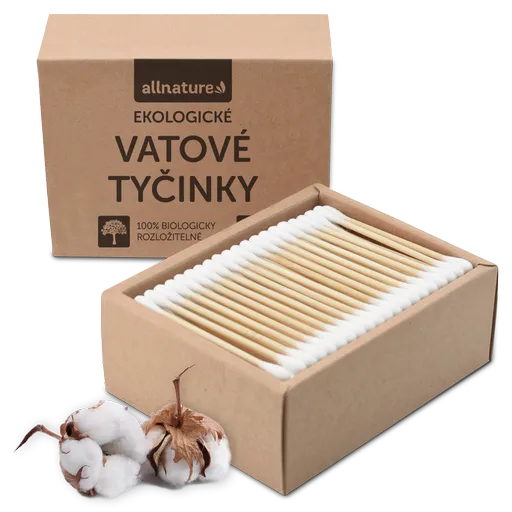 Allnature Ekologické vatové tyčinky 200 ks