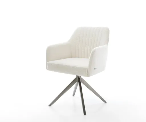 Jídelní židle Greg-Flex bouclé měkký béžová křížová podnož