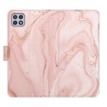 Flipové pouzdro iSaprio - RoseGold Marble - Samsung Galaxy A22 5G