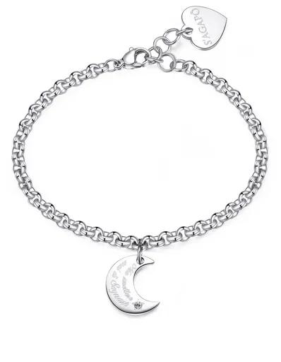 S'Agapõ Moderní ocelový náramek s měsíčkem Be My Always SBM73