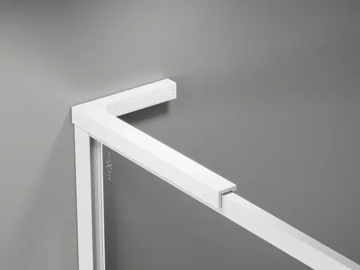 MEXEN Universální vzpěra tvaru L 10mm, 8F mm, 10Fmm  pro sklo L/P, bílá 800-07-20