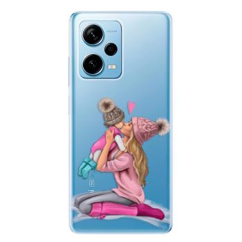 Odolné silikonové pouzdro iSaprio - Kissing Mom - Blond and Girl - Xiaomi Redmi Note 12 Pro+ 5G