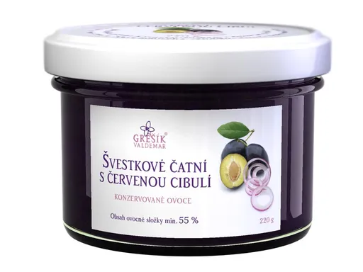Valdemar Grešík Grešík Švestkové čatní s červenou cibulí 220 g