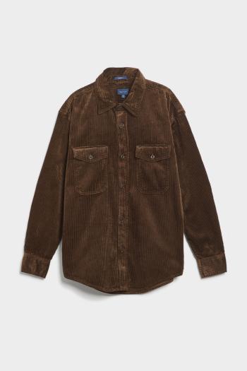 KOŠILE GANT D2. CORD OVERSHIRT RICH BROWN