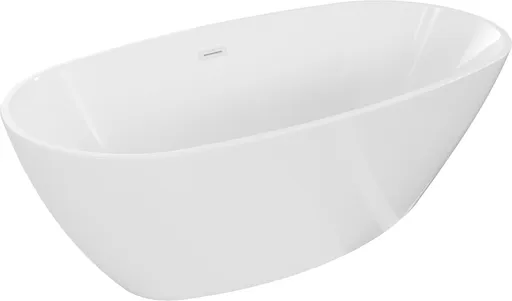 MEXEN/S Eris volně stojící vana 155 x 80, bílá, sifon a přepad bílá 53441558000-20