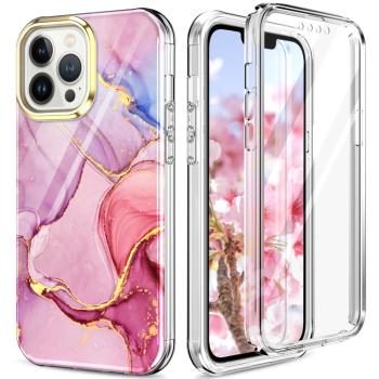 DUAL ART Odolný kryt pre Apple iPhone 13 Pro PINK MARBLE