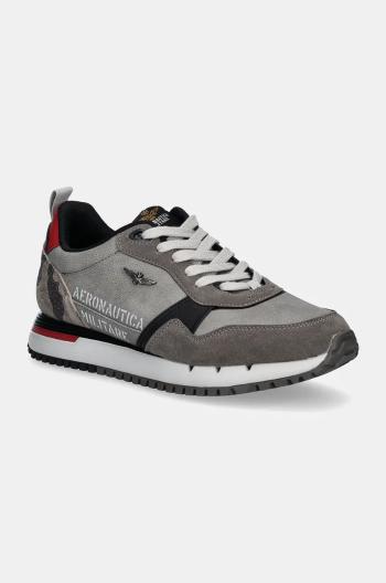 Sneakers boty Aeronautica Militare šedá barva, SC283CT3384