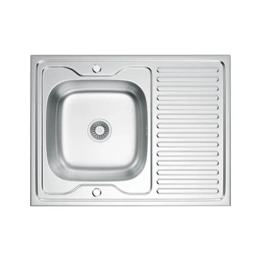 VELAZO Jednouhlíkový dřez 80 × 60 s mikrodekorem a sifonem VELAZ8060DN