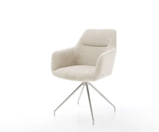 Jídelní židle Pejo-Flex manšestr béžová křížová podnož zúžená