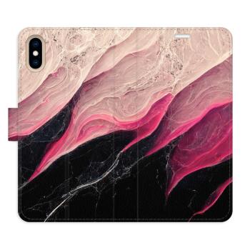 Flipové pouzdro iSaprio - BlackPink Marble - iPhone X/XS