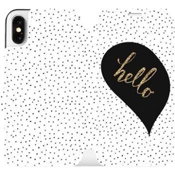 Flipové pouzdro na mobil Apple iPhone X - M013P Golden hello (5903226038022)