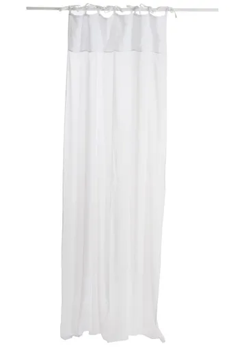Bílý bavlněný voál / záclona na zavazování - 140*290cm J-Line by Jolipa