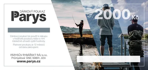 Dárkový poukaz parys.cz na nákup zboží v hodnotě 2000 kč - tištěný
