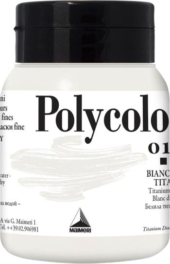 Maimeri Vynil Polycolor Akrylová barva Titanium White 018 500 ml 1 ks