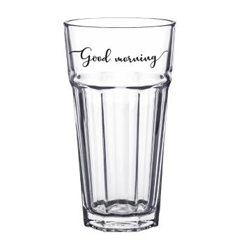 Sklenička s nápisem Good morning - Ø 8*15 cm / 320 ml 6GL4372