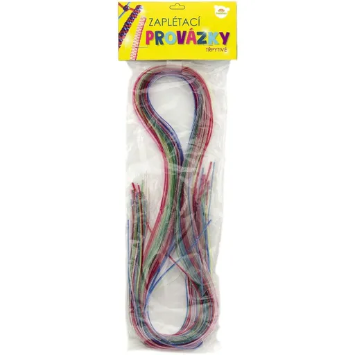 Teddies Zaplétací provázky třpytivé glitter 100cm 35ks