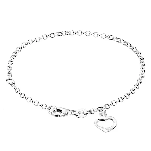 Náramek ze stříbra 925 - řetízek se srdcem