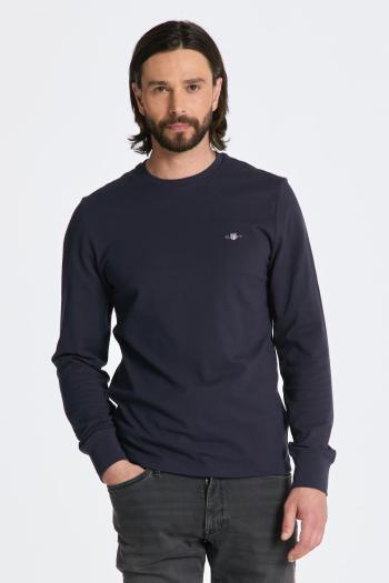 TRIČKO GANT SLIM PIQUE LS T-SHIRT EVENING BLUE