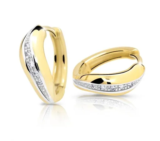 Cutie Jewellery Módní náušnice ze žlutého zlata Z6479-2132-80-10-X-1