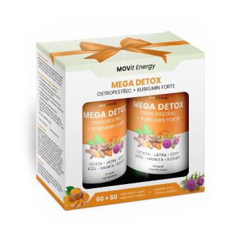 MOVit Energy Mega Detox Ostropestřec + Kurkumin FORTE dárkové balení 60+60 kapslí