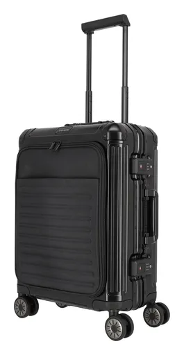 Hliníkový kufr Travelite Next 4w S Front pocket Black