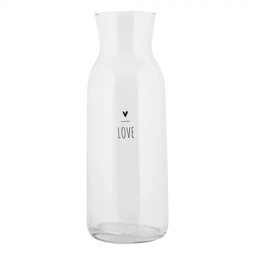 Skleněná karafa se srdíčkem Lovely Day - Ø 9*25 cm / 1000 ml BHSGL0001