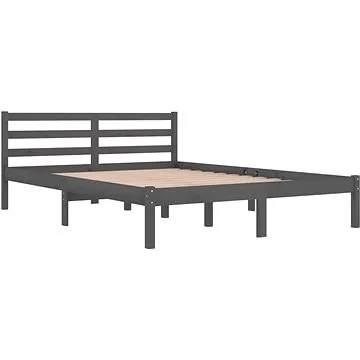 Shumee válenda masivní borové dřevo 140×200 cm šedá, 810432 (810432)