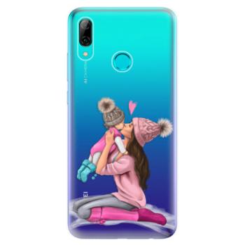 Odolné silikonové pouzdro iSaprio - Kissing Mom - Brunette and Girl - Huawei P Smart 2019