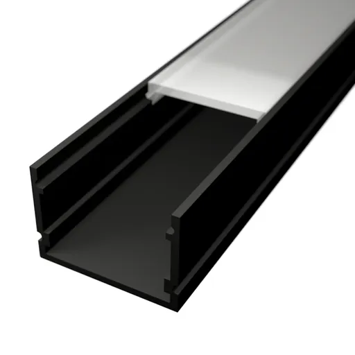 LED Solution Nástěnný profil pro LED pásky N2 černý Vyberte variantu a délku: Profil bez difuzoru 1m LP107B-1M