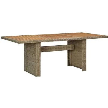 Zahradní jídelní stůl hnědý 200 × 100 × 74 cm polyratan, 310143 (310143)