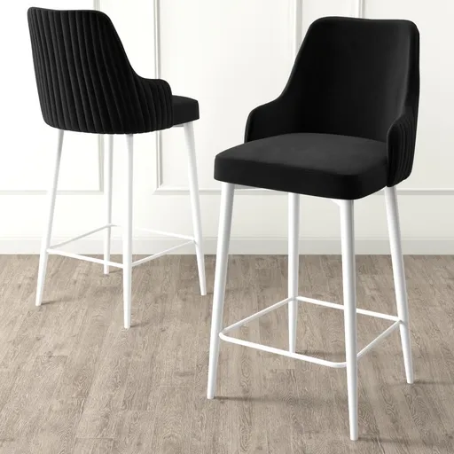 Bar Stool Set (4 Pieces) Enox - Black, White