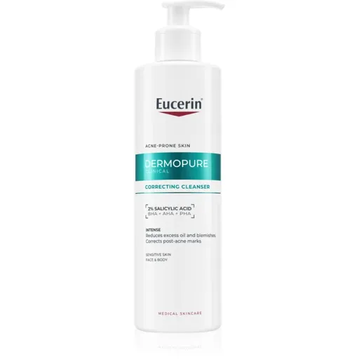 Eucerin DermoPure Clinical Correcting Cleanser exfoliační čisticí gel na obličej a tělo 400 ml