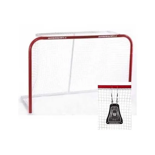 WINNWELL HOKEJOVÁ BRANKA WINNWELL 72" + TERČ KOVOVÝ ZVONÍCÍ Hokejová branka, bílá, velikost