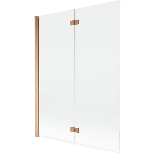 MEXEN MIST vanová zástěna 130x150 cm 6mm 2-s, měď kartáčovaná, čirá, levá 8A9-130-002-65-00-L