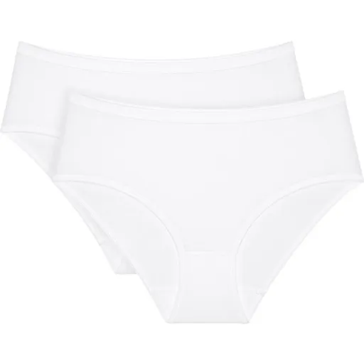 TRIUMPH SENSE OF COTTON MIDI 2P Dámské kalhotky, bílá, velikost