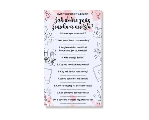 Personal Set kvízů pro družby a družičky - Společný